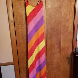 Derek Heart Multicolor Striped Maxi Dress